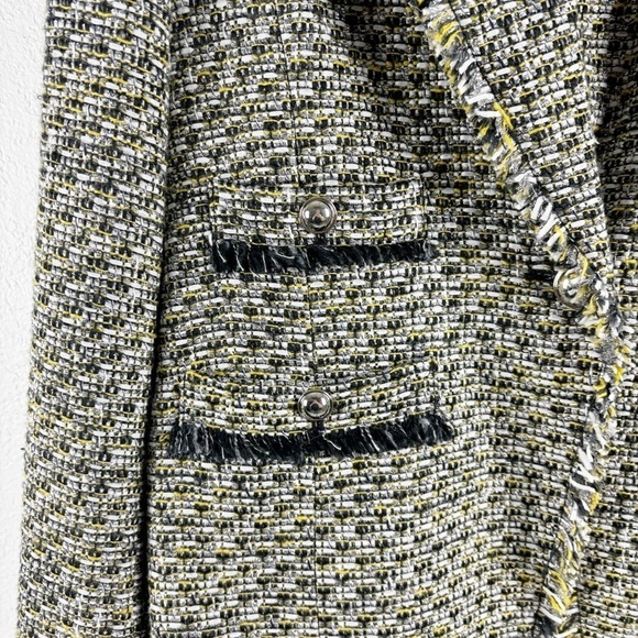 Veronica Beard Fabian Tweed Boucle Fringe Blazer Jacket Size 10 - Picture 4 of 7